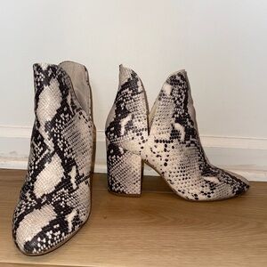 Steve Madden Rookie Snakeskin Ankle Boots